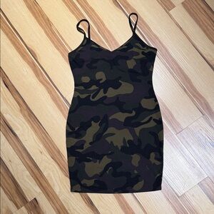 Camo Print Mini Dress